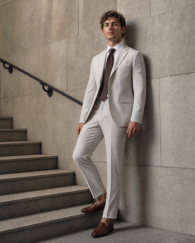 GIACCA IOS - BEIGE CHECK