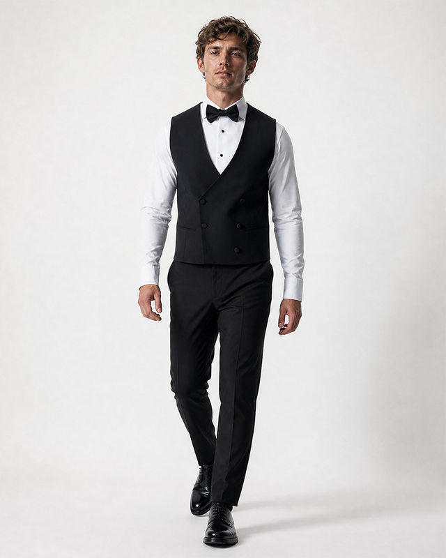 IOS VEST smoking - BLACK