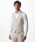 IOS VEST classic - BEIGE KARO