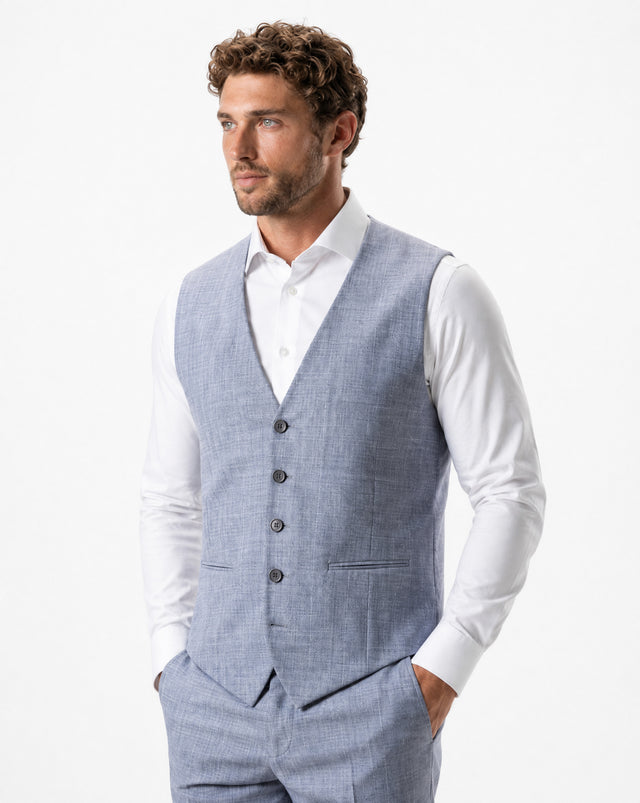 IOS VEST classic - LIGHT GREY KARO