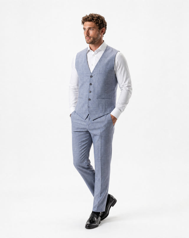 IOS VEST classic - LIGHT GREY KARO