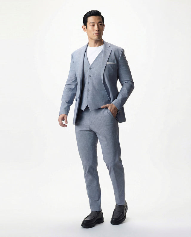 IOS VEST classic - LIGHT GREY KARO