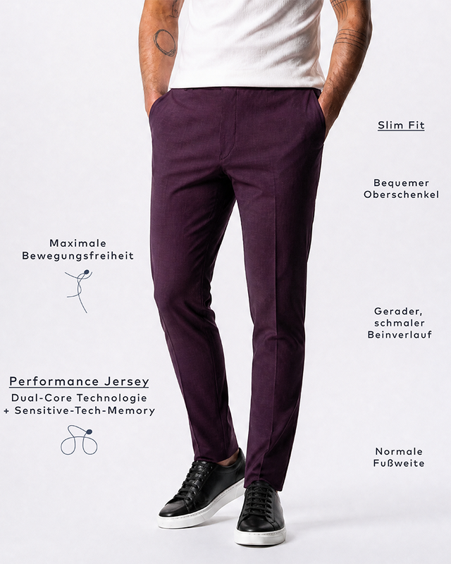 IOS PANTS classic - DARK LILA