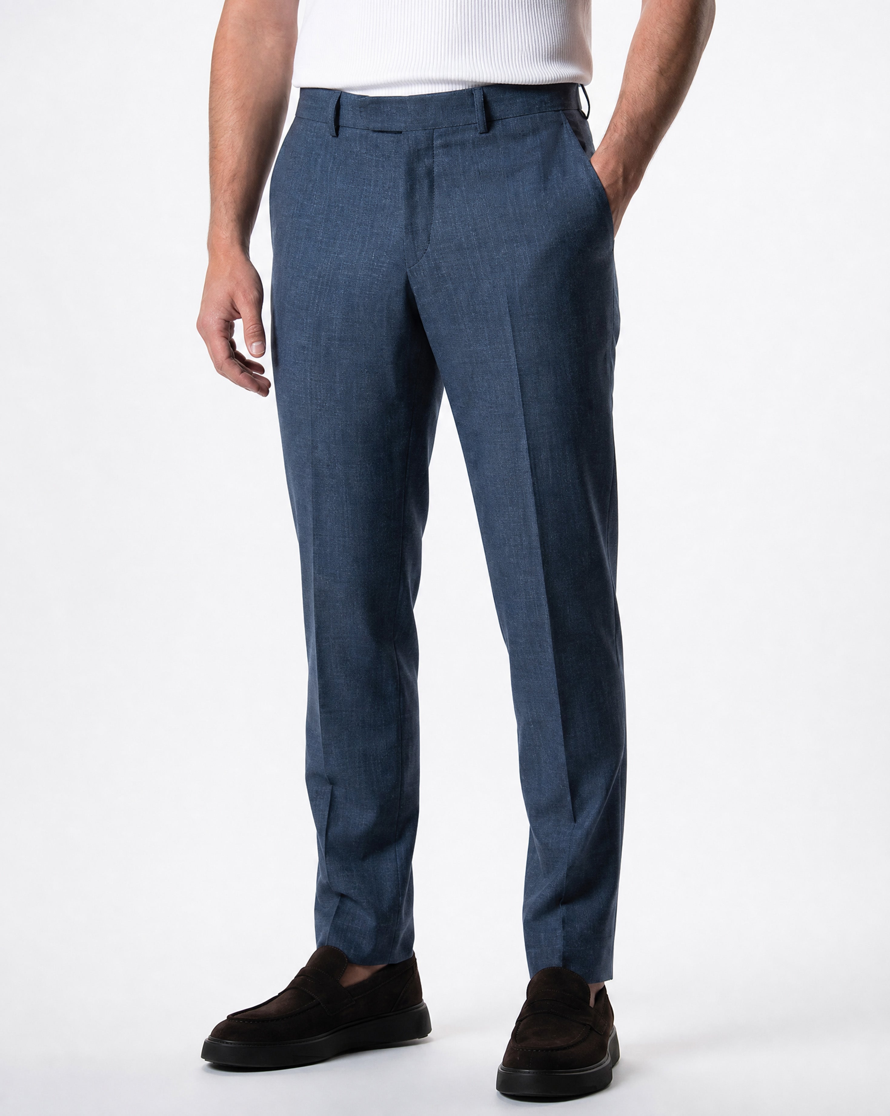 IOS PANTS classici - BLU ACCIAIO
