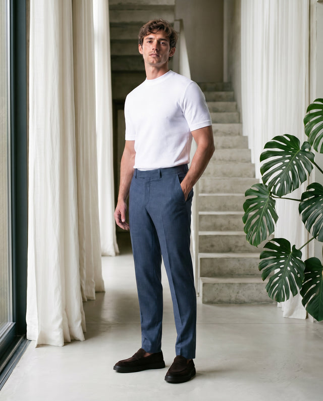 IOS PANTS classic - STEEL BLUE