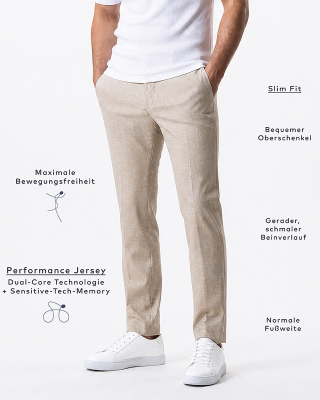 IOS PANTS klassiek - BEIGE