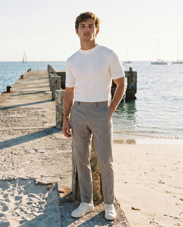 IOS PANTS classici - MARRONE CHIARO