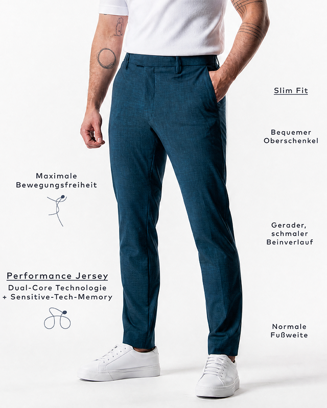 IOS PANTS classic - PETROL BLUE