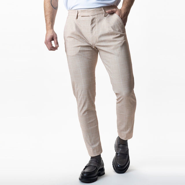 IOS PANTS classic - BEIGE KARO