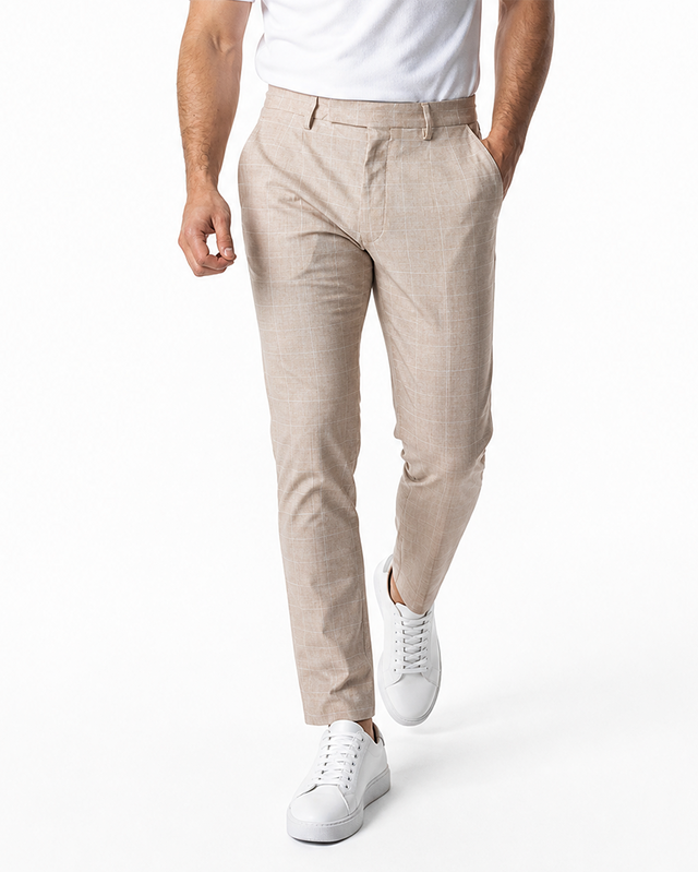 IOS PANTS classic - BEIGE KARO
