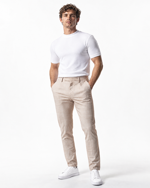 IOS PANTS classic - BEIGE KARO