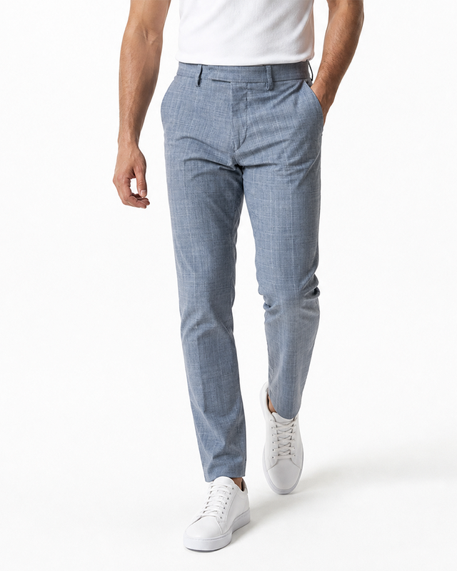 IOS PANTS classic - LIGHT GREY KARO