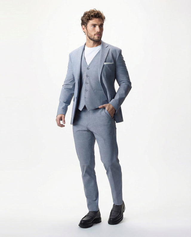 IOS PANTS classic - LIGHT GREY KARO