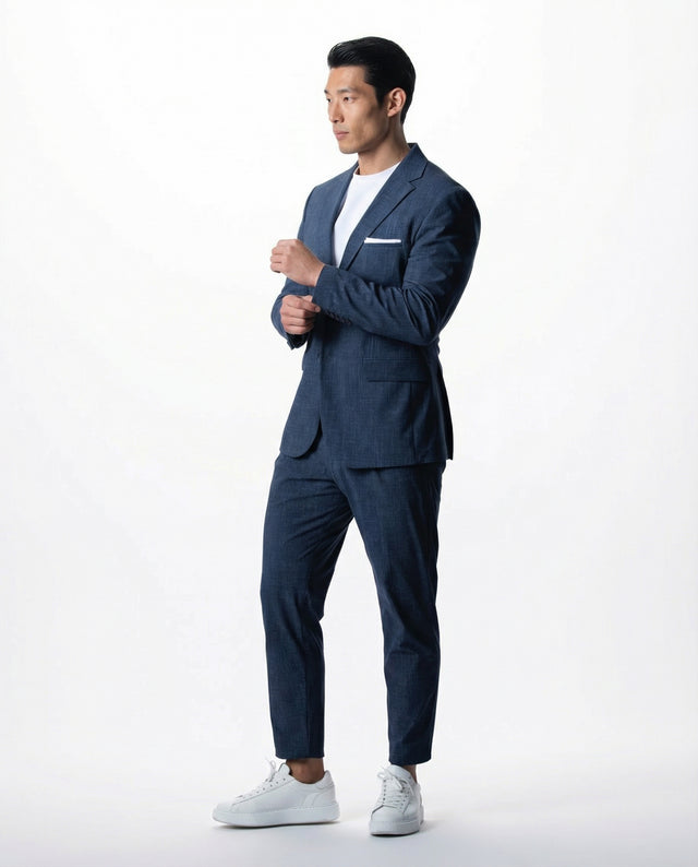 IOS PANTS modern - STEEL BLUE