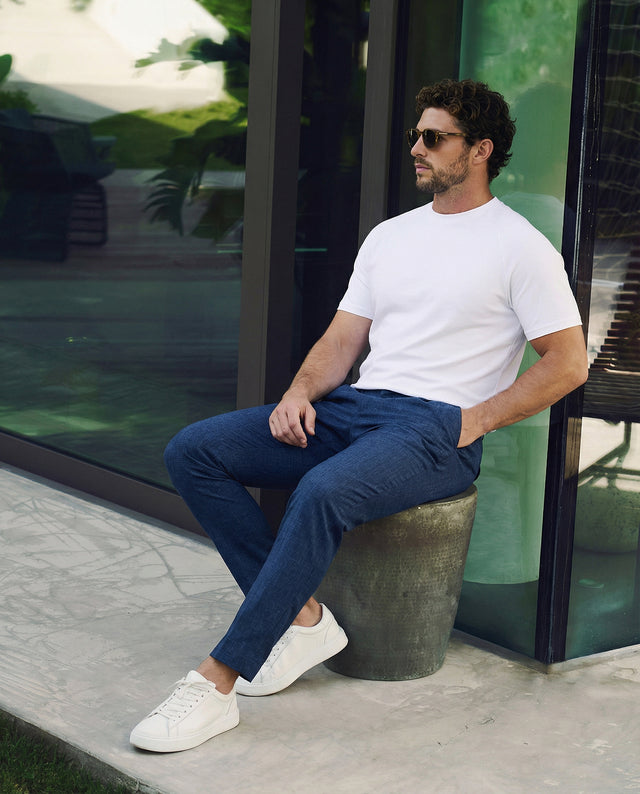 IOS PANTS modern - STEEL BLUE