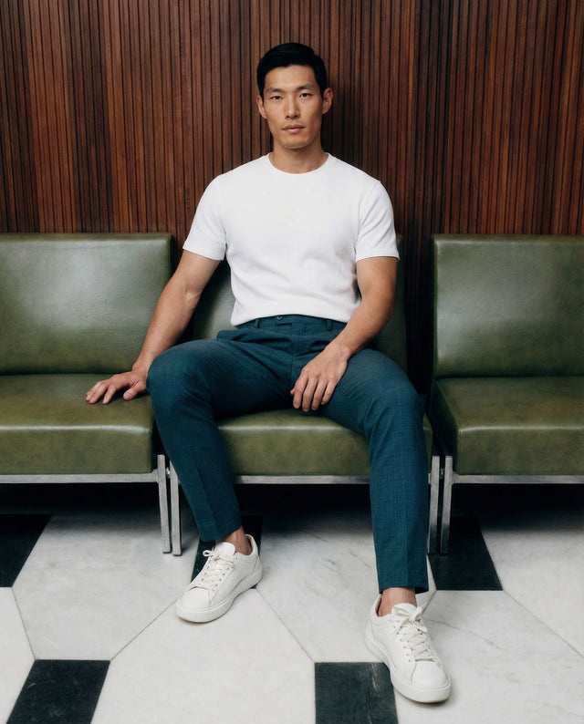 IOS PANTS modern - PETROL BLUE