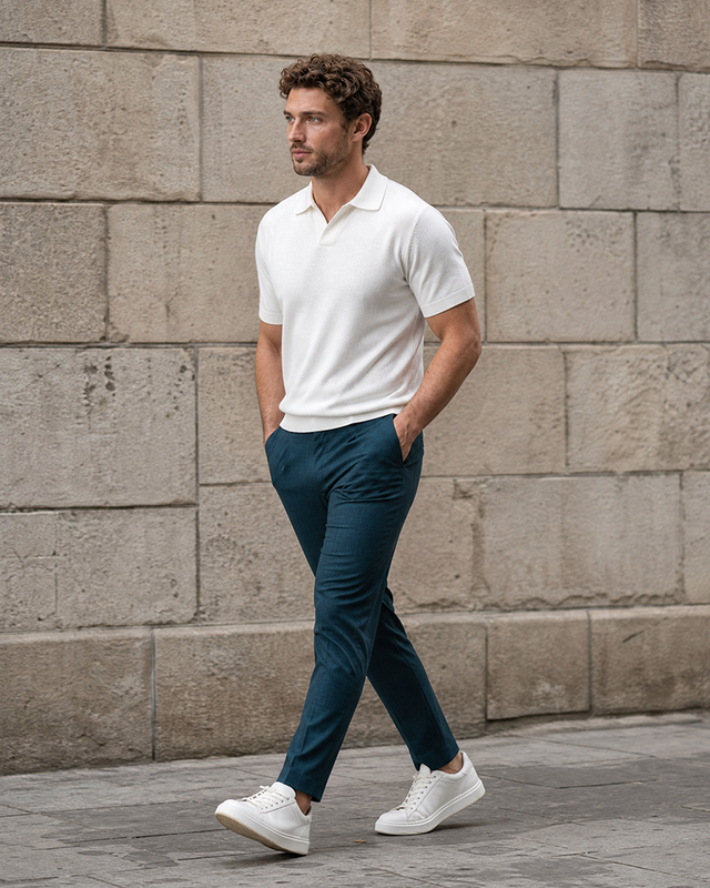 IOS PANTS modern - PETROL BLUE