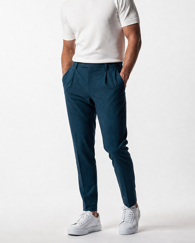 IOS PANTS modern - PETROL BLUE