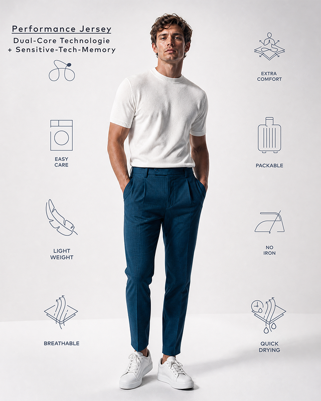 IOS PANTS modern - PETROL BLUE
