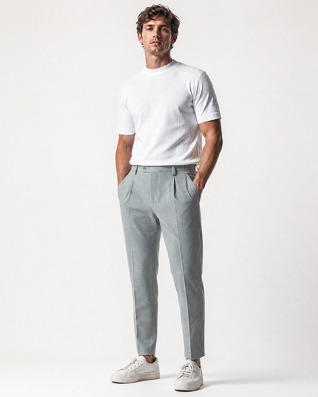 IOS PANTS modern - LIGHT GREY MEL.