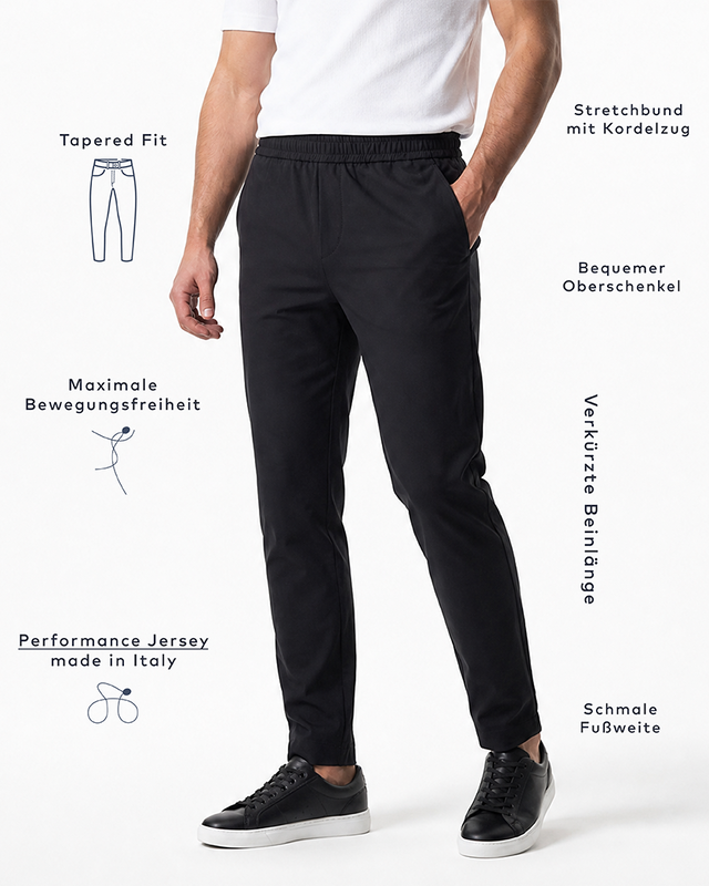 IOS PANTS easy - CZARNY