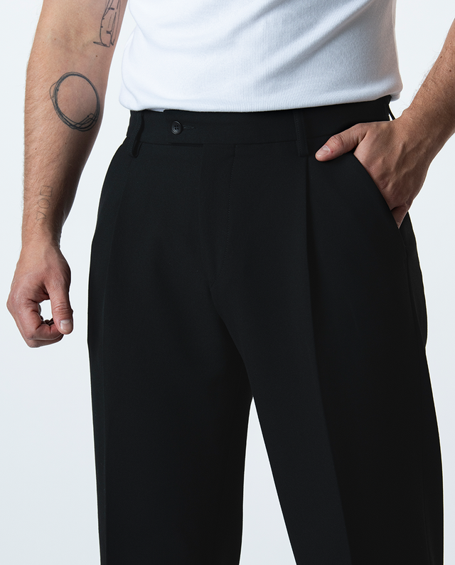 IOS PANTS relaxed - BLACK