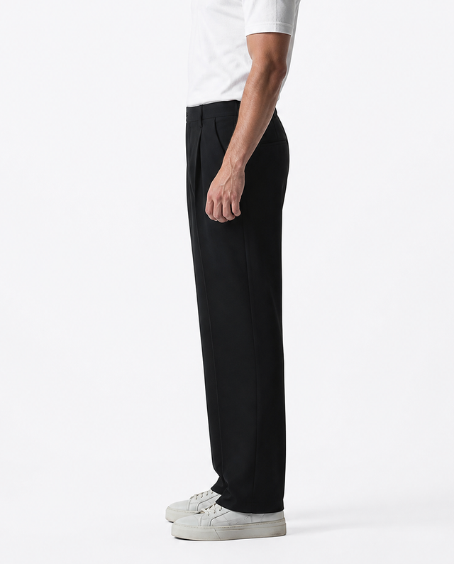 IOS PANTS relaxed - BLACK