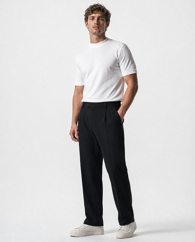 IOS PANTS relaxed - BLACK