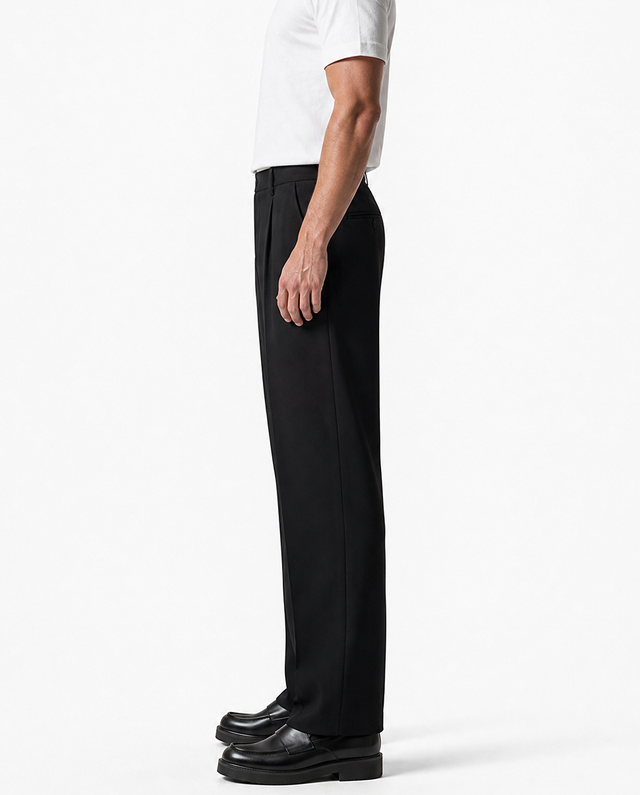 IOS PANTS relaxed - BLACK