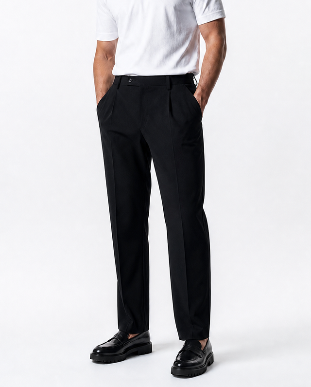 IOS PANTS relaxed - BLACK