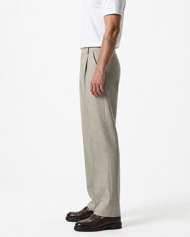 IOS PANTS relaxed - BEIGE MEL.