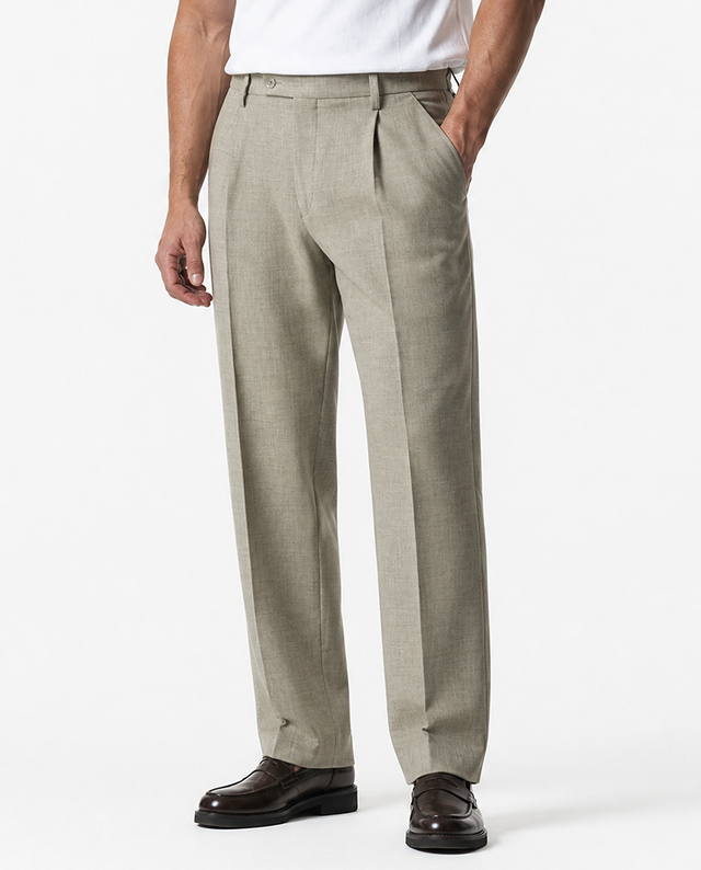 IOS PANTS relaxed - BEIGE MEL.