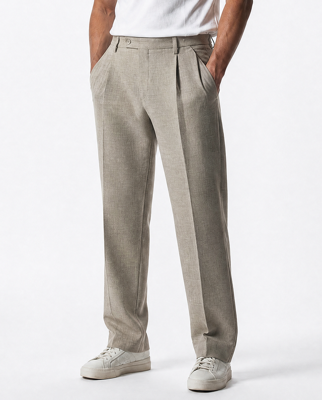 IOS PANTS relaxed - BEIGE MEL.