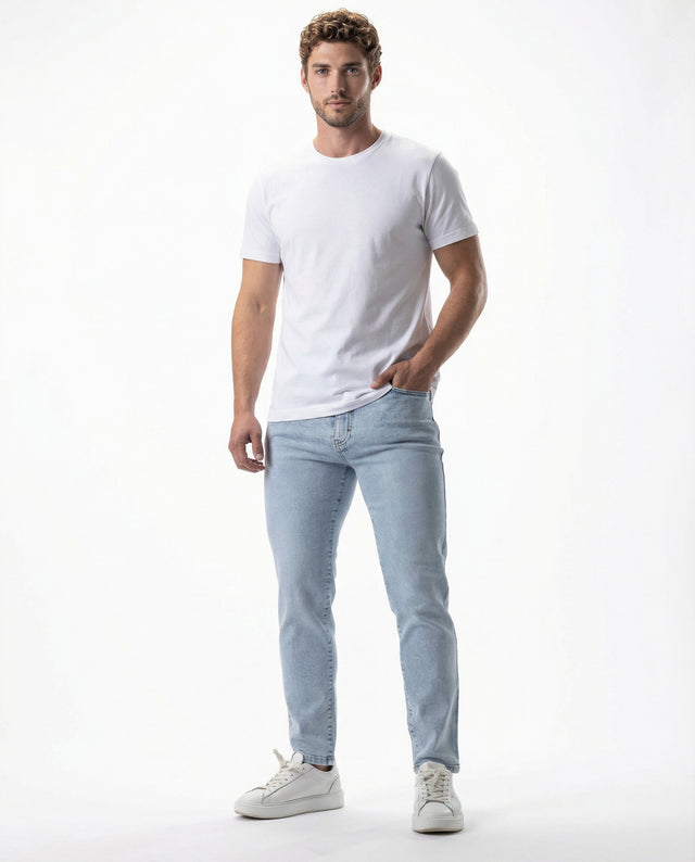 IOS JEANS - LIGHT BLUE BLEACHED WASH
