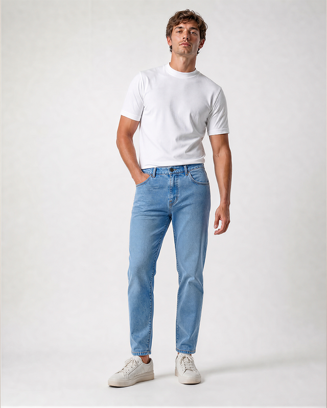 IOS JEANS -  LIGHT BLUE STONE WASH