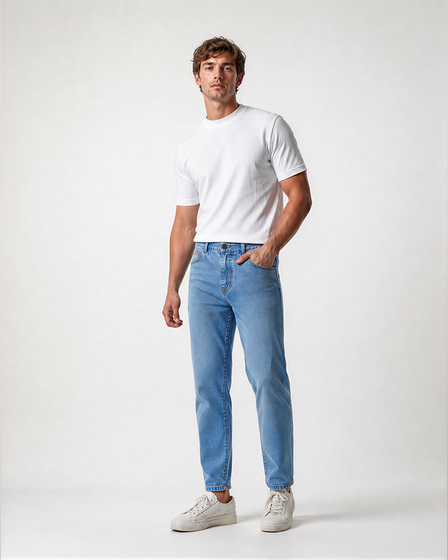 IOS JEANS -  LIGHT BLUE STONE WASH