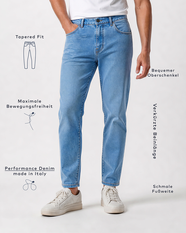 IOS JEANS -  LIGHT BLUE STONE WASH
