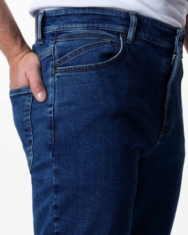 IOS JEANS - MID BLUE STONE WASH