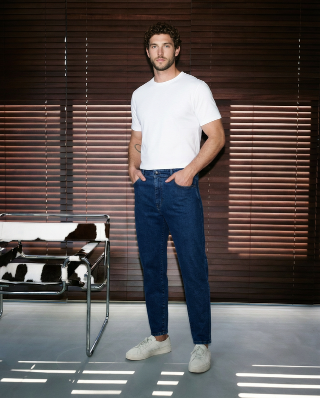 IOS JEANS - MID BLUE STONE WASH