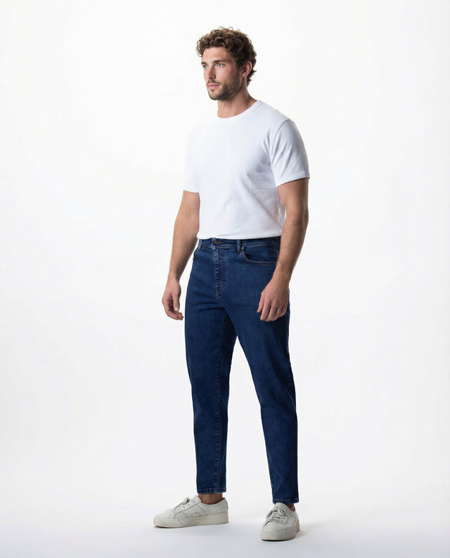 IOS JEANS - MID BLUE STONE WASH