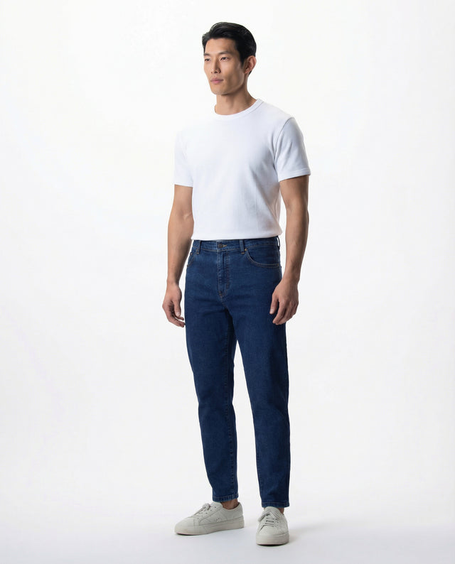 IOS JEANS - MID BLUE STONE WASH