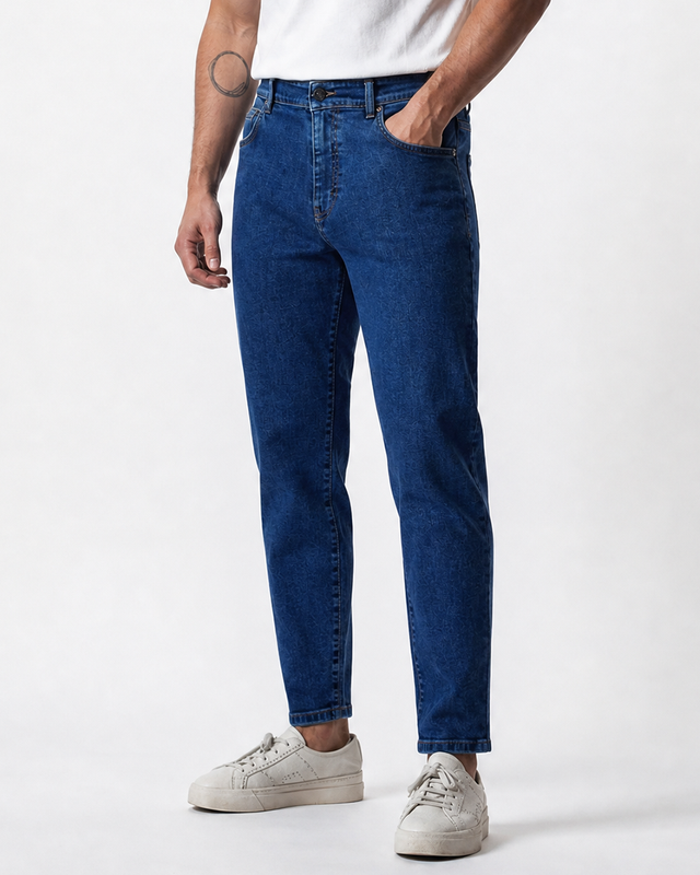 IOS JEANS - MID BLUE STONE WASH