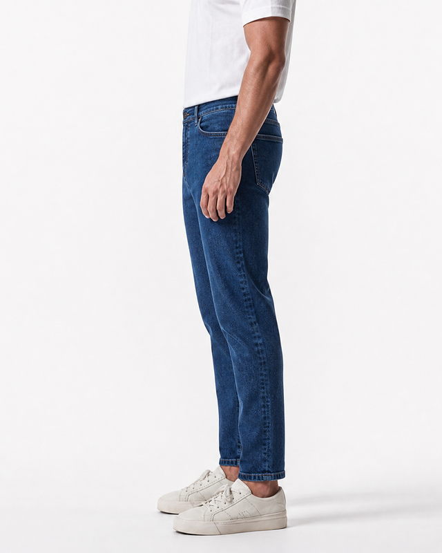 IOS JEANS - MID BLUE STONE WASH