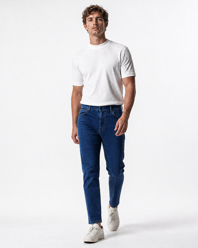 IOS JEANS - MID BLUE STONE WASH