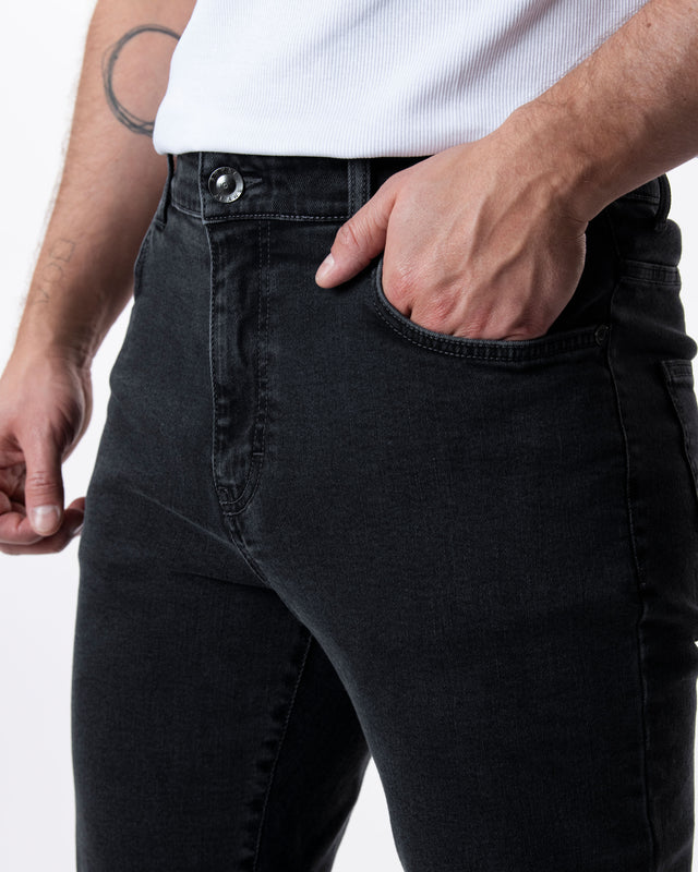 IOS JEANS - DARK GREY STONE WASH