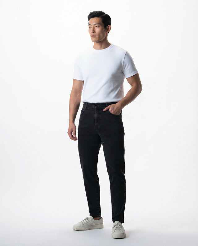 IOS JEANS - DARK GREY STONE WASH