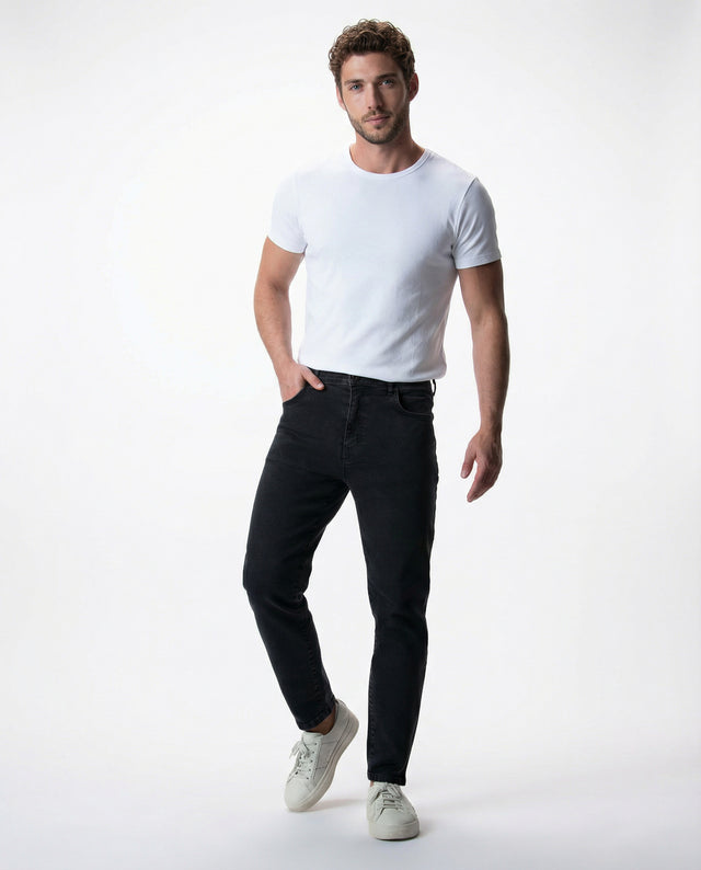 IOS JEANS - DARK GREY STONE WASH