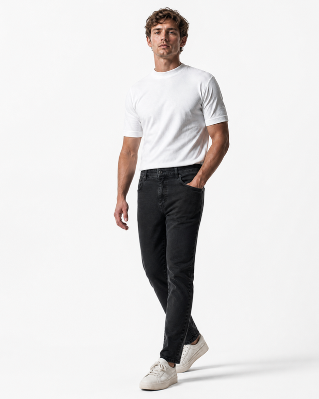 IOS JEANS - DARK GREY STONE WASH