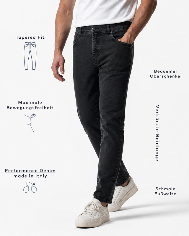 IOS JEANS - DARK GREY STONE WASH