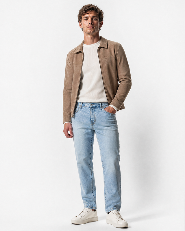 IOS JEANS proste - JASNONIEBIESKI SPRANY JEANS